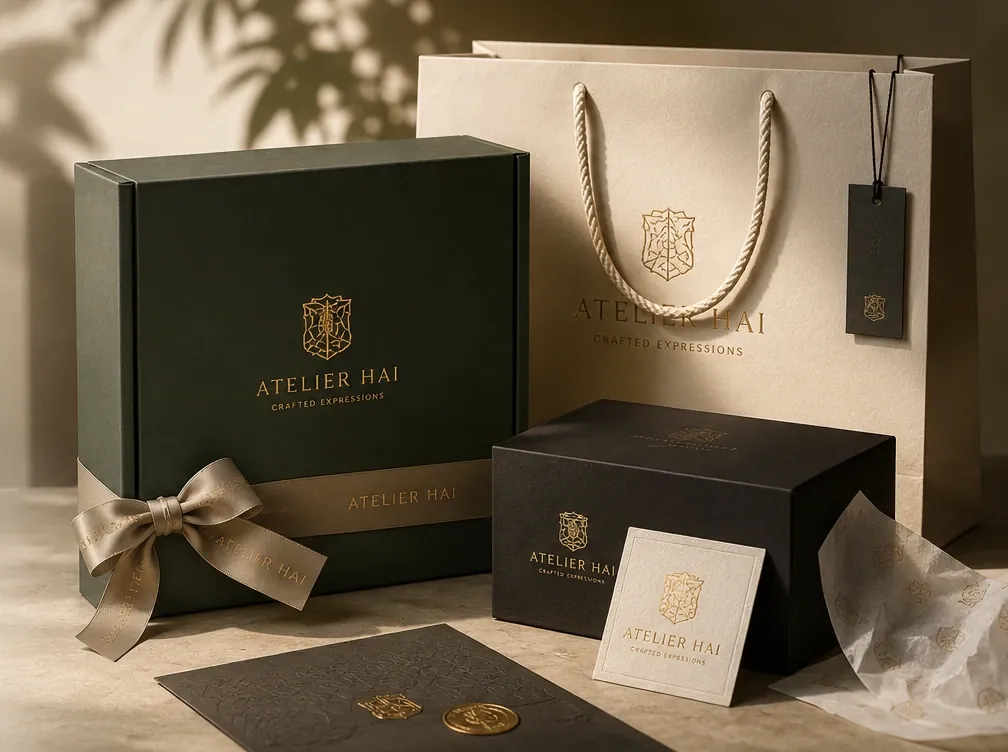 Hand-finished presentation packaging