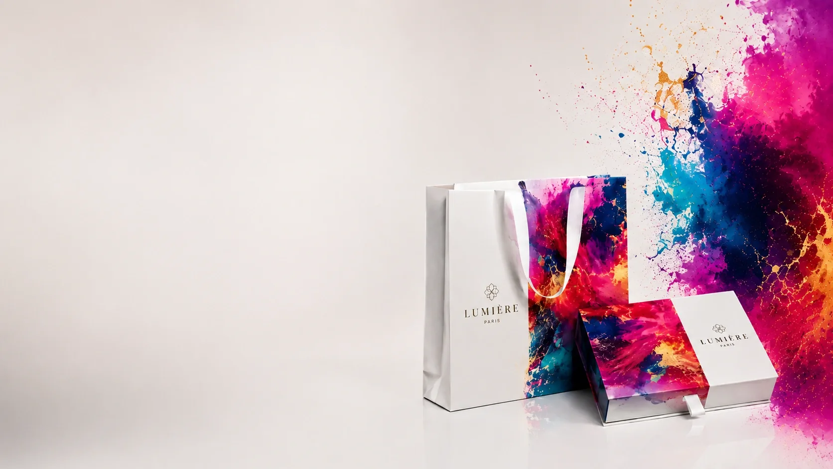 A curated collection of bespoke Shirly Packing boxes and labels